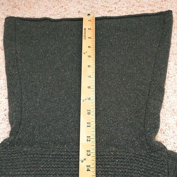 Autumn Cashmere Long Sweater Tunic Women XS Green 100%Cashmere Cowl Neck Luxury - Picture 10 of 10